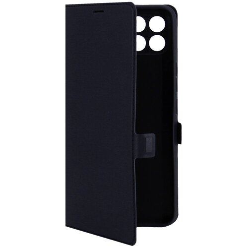 Чехол книжка на Infinix Smart 6 (Инфиникс Смарт 6 ) эко-кожа черный с функцией подставки отделением для пластиковых карт Book case Miuko