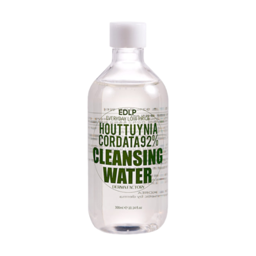 Derma Factory, Вода очищающая с экстрактом хауттюйнии, Houttuynia cordata 92% cleansing water, 300мл очищающая вода houttuynia cordata 92% cleansing water