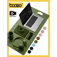 Коврик для мышки большой BOOZO Desk mate s, кожаный коврик для мыши, коврик для мышки компьютерный, зеленый