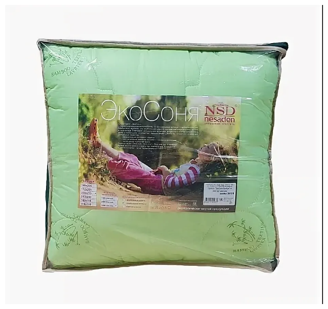 Одеяло "Экосоня-бамбук" пэ 300г/м2 чемодан с наполнителем "бамбуковое волокно"172*205 - фотография № 5