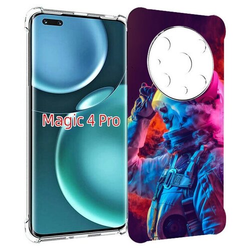 Чехол MyPads астронавт в дыму для Honor Magic4 Pro / Magic4 Ultimate задняя-панель-накладка-бампер