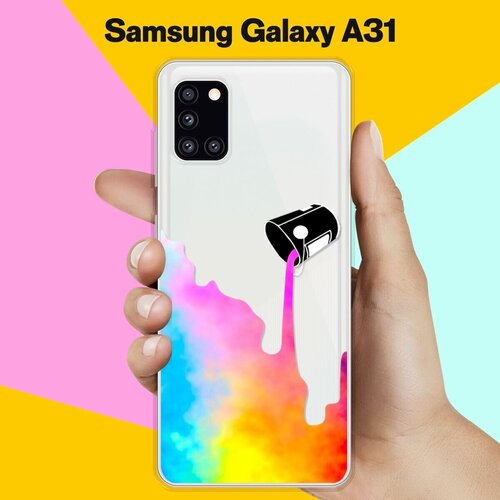 матовый силиконовый чехол олененок в листочках на samsung galaxy a31 самсунг галакси а31 Силиконовый чехол Краски на Samsung Galaxy A31