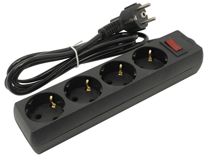 Удлинитель ExeGate EC-4-1.8B 4 Sockets 1.8m Black EX279396RUS