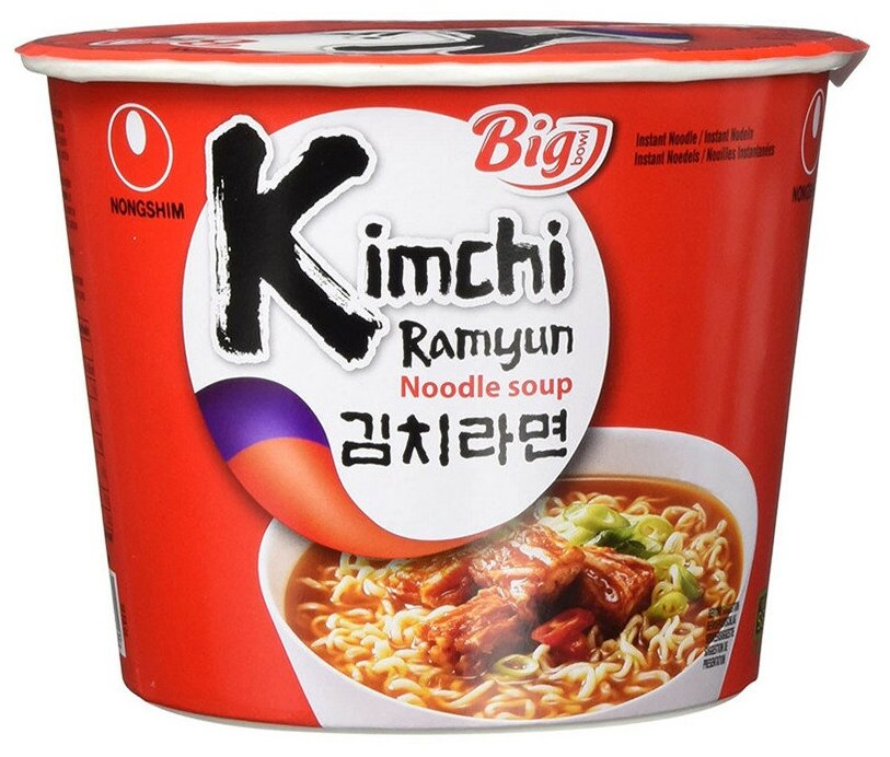 Лапша быстрого приготовления Nongshim с кимчи (BIG BOWL), 112 г