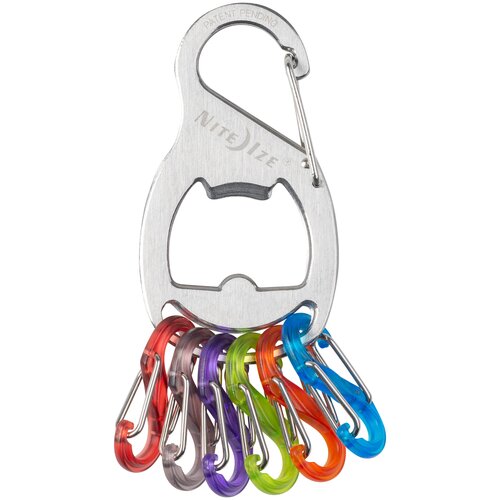 Брелок Nite Ize KeyRack+ S-Biner, серебряный nite ize s biner dual carabiner stainless steel 5 stainless