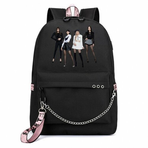 фото Рюкзак black pink черный с цепью №2 noname