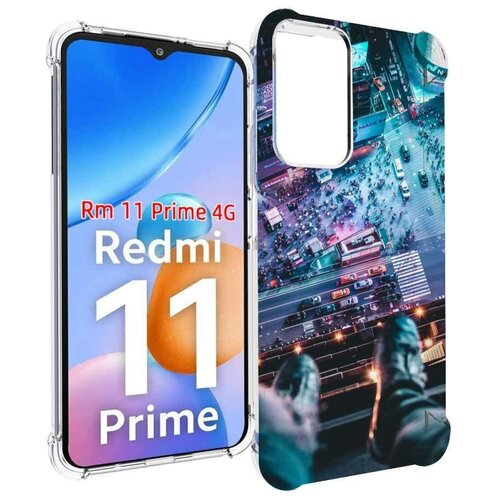 Чехол MyPads парень на крыше для Xiaomi Redmi 11 Prime 4G задняя-панель-накладка-бампер чехол mypads парень в подъезде мультик для xiaomi redmi 11 prime 4g задняя панель накладка бампер