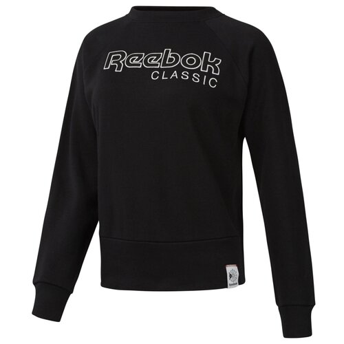 Свитшот REEBOK DH1328 AC ICONIC FL CREW женский, цвет черный, размер 38