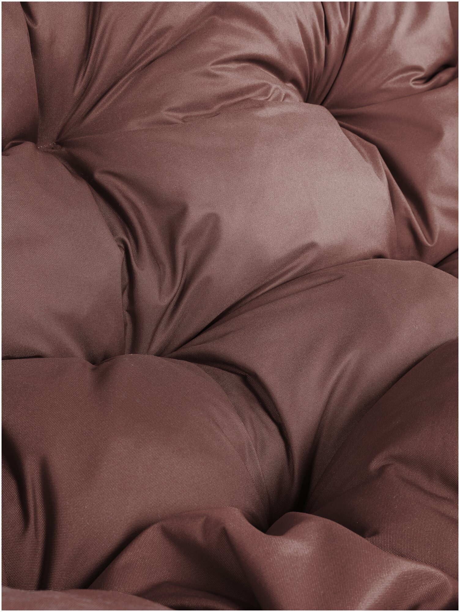 Диван M-Group лежебока на подставке ротанг коричневый, коричневая подушка - фотография № 20