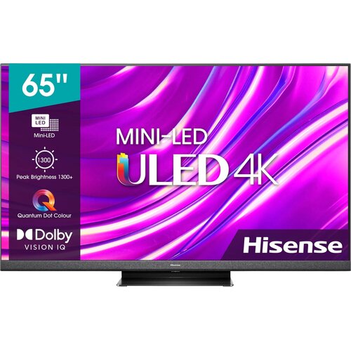 Телевизор Mini LED 65 Hisense 65 Ultra HD Mini LED 120Гц Smart TV ОС VIDAA U6 Wi-Fi PCI 2800 DVB-T2TCS2S HDR 10 Dolby Vision Dolb 18132800₽