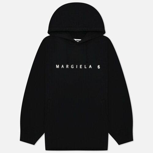 Женская толстовка Maison Margiela MM6 Pixelated Logo Hoodie чёрный, Размер M