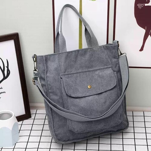 фото Сумка шоппер , фактура рельефная, серый k.i.n