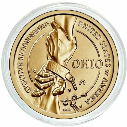 Монета 1 доллар в капсуле Дорога к свободе. Огайо. Американские инновации. Р. США, 2023 г. в. UNC
