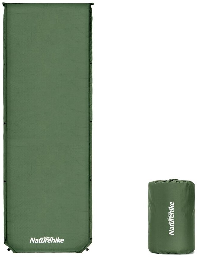 Коврик самонадувной туристический Naturehike D03 Army Green, 6927595773680