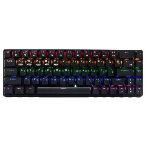 Клавиатура беспроводная механическая Gembird KBW-G500L BT 5024 ГГцUSB металл переключатели Outemu Blue 68 клавиш RAINBOW 525000₽