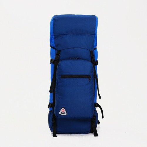 Рюкзак туристический, 80 л, отдел на шнурке, наружный карман, цвет синий