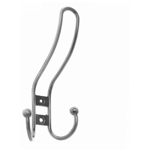 Крючок мебельный, настенный для одежды, металл `SANBERG` 3-х рожковый 208А Дуга средний (хром матов)