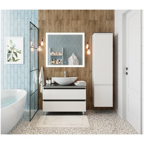 Тумба в ванную комнату под раковину FAURAplus, Триумф 90-2 напольная