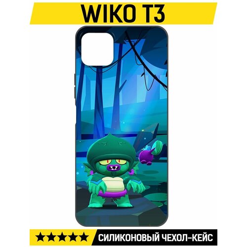 Чехол-накладка Krutoff Soft Case Brawl Stars - Болотный Джин для Wiko T3 черный чехол накладка krutoff soft case brawl stars фрэнк для wiko t3 черный