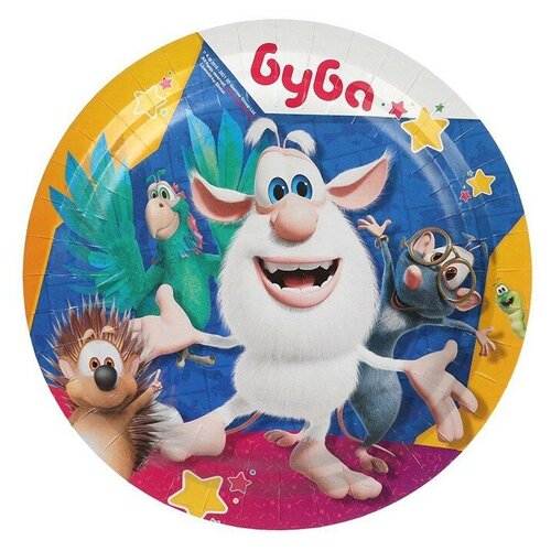Тарелка бумажная Буба 6 штук,18см PP-58355-BU