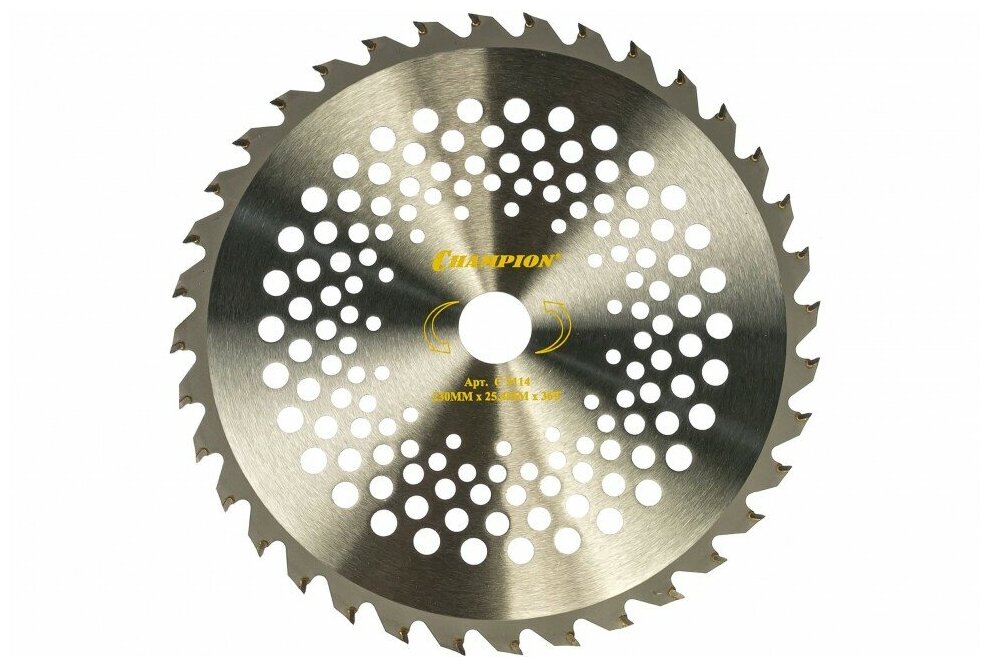 Полотно с остроугольными из твердого сплава Anti-kick 36/230/25,4 CHAMPION C5114