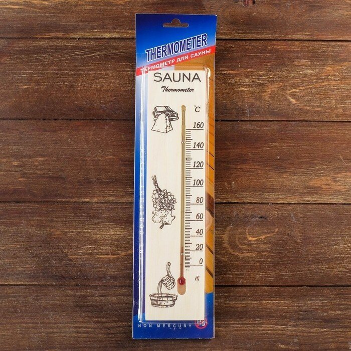 Термометр "Sauna", для бань и саун, мод. ТСС-1, от 0° до +160°C, микс - фотография № 7
