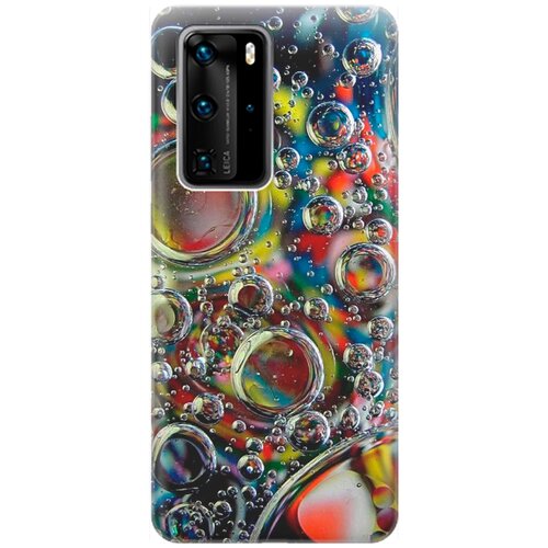 фото Ультратонкий силиконовый чехол-накладка для huawei p40 pro с принтом "маленькие пузырьки" gosso