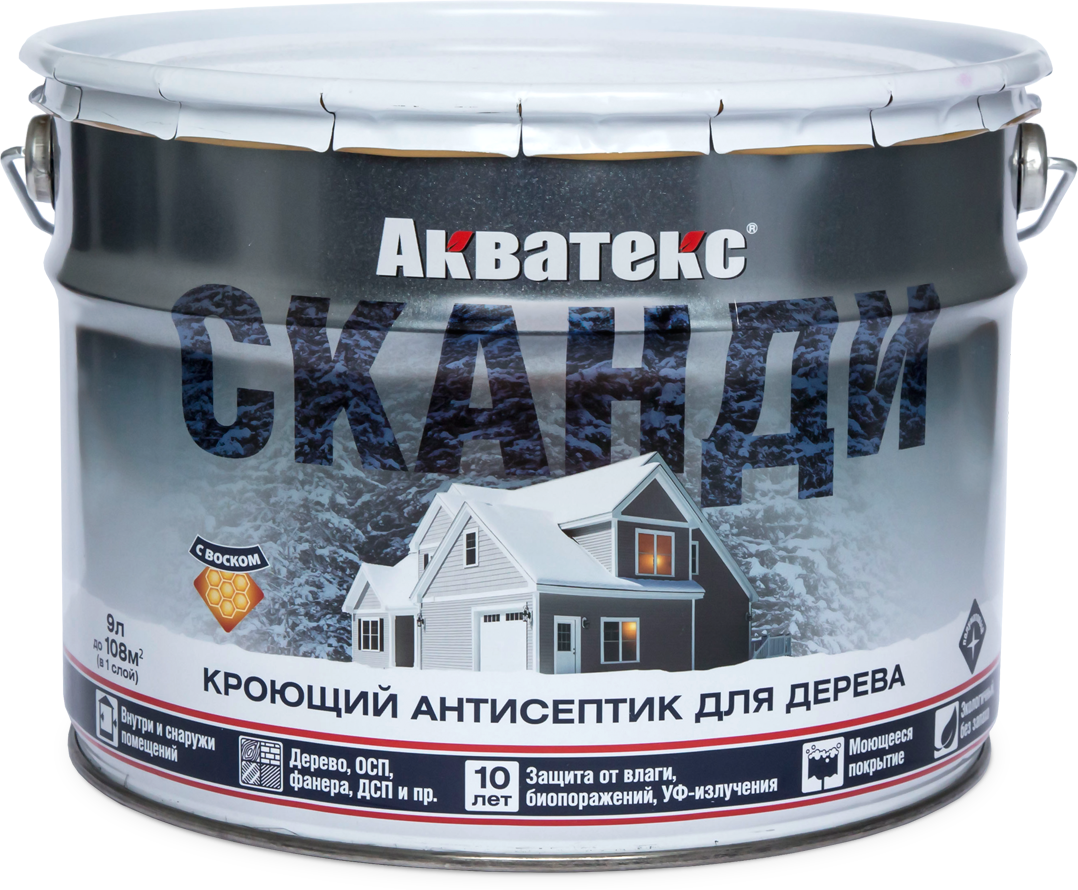 антисептик акватекс сканди для дерева фьорд 0,75л - фото №18