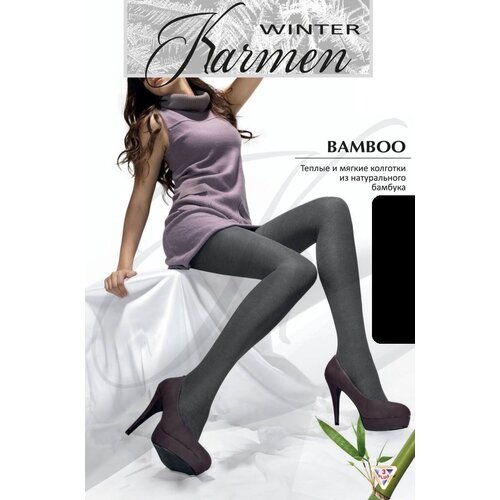 Колготки Karmen Bamboo, 200 den, размер 3, черный