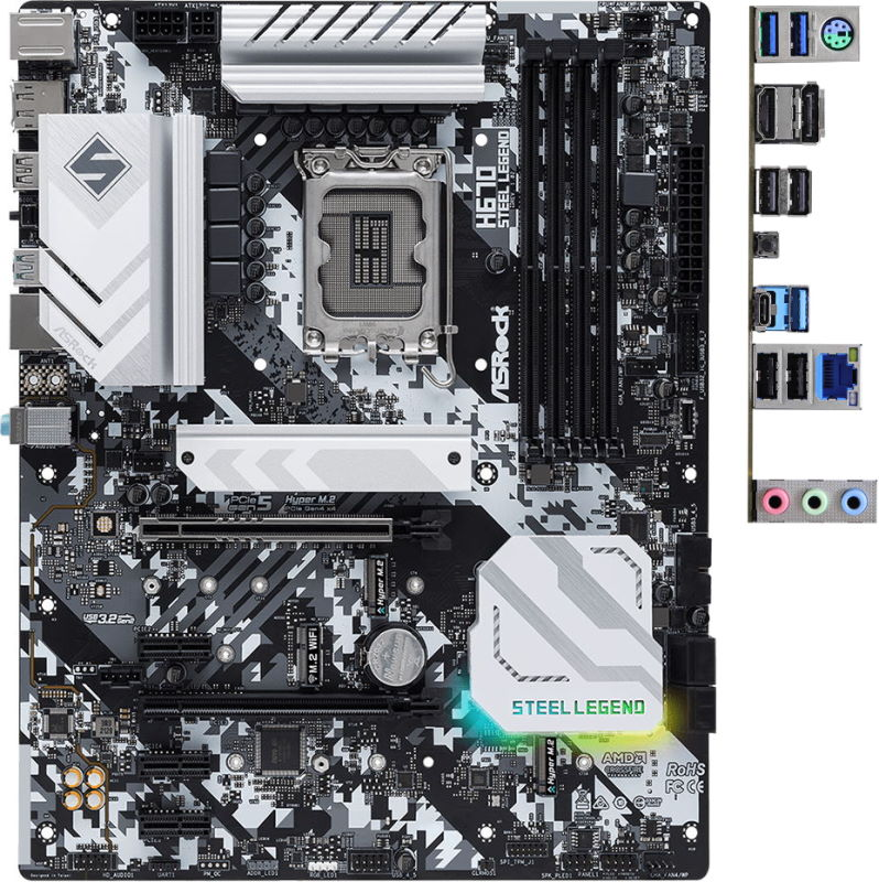 Материнская плата Asrock H670 S1700 ATX H670 STEEL LEGEND A - фото №8