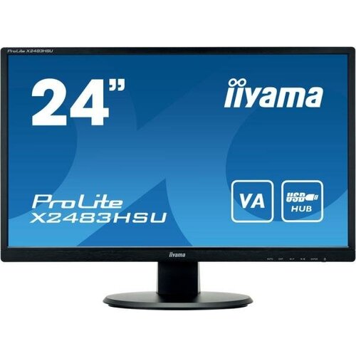 Монитор Iiyama 23.8 ProLite X2483HSU-B5 черный VA LED 4ms 16:9 HDMI M/M матовая 3000:1 250cd 178гр/178гр 1920x1080 75Hz DP FHD USB 3.7кг