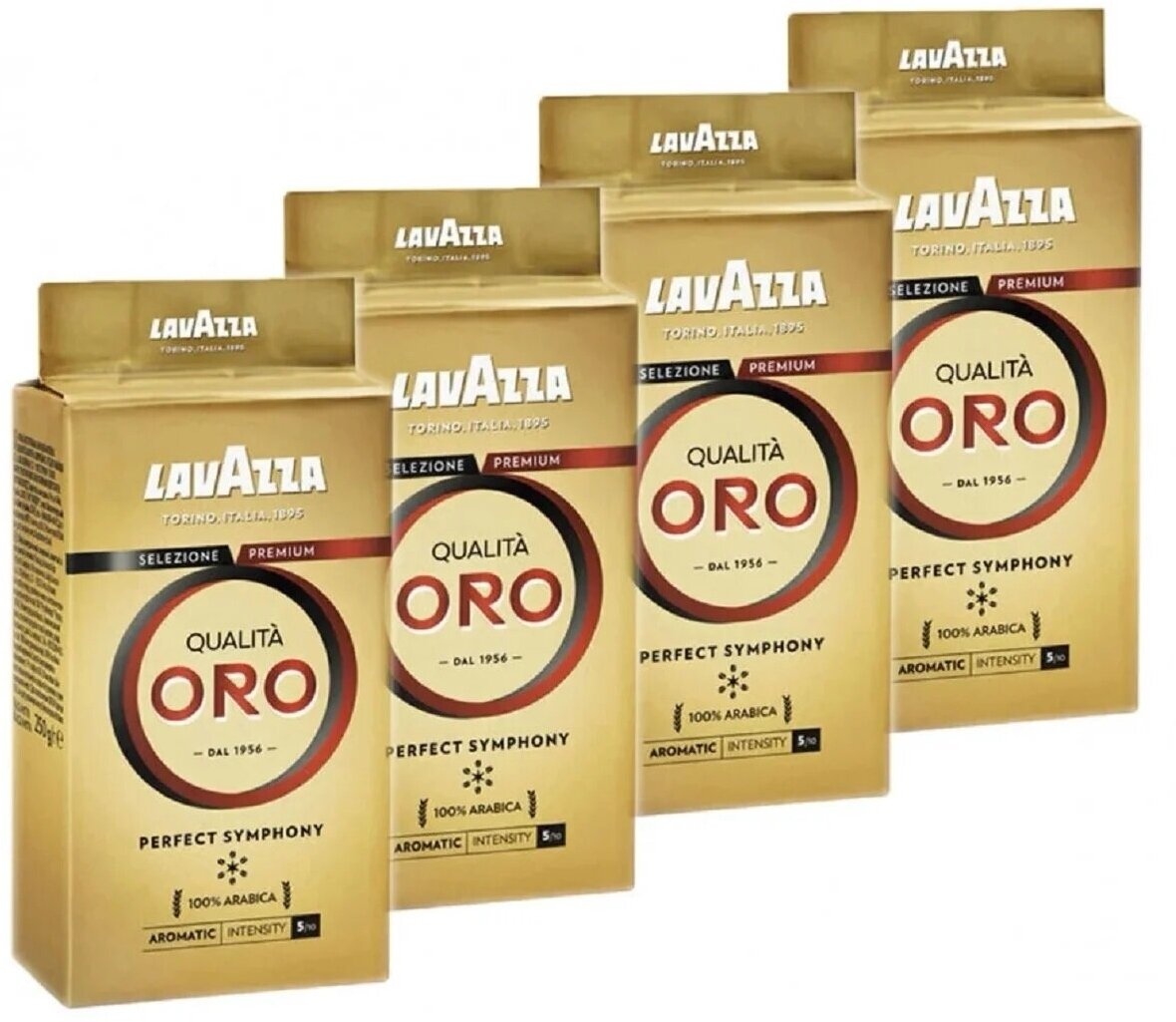 Кофе молотый Lavazza Qualita Oro, вакуумная упаковка, 250 г, вакуумная упаковка, 4 уп.