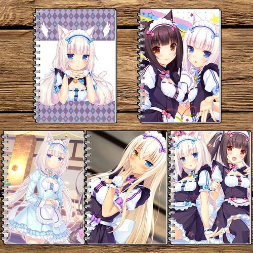 Скетчбук А5 по аниме Некопара / Nekopara Лот / Комплект (5шт в наборе) №3