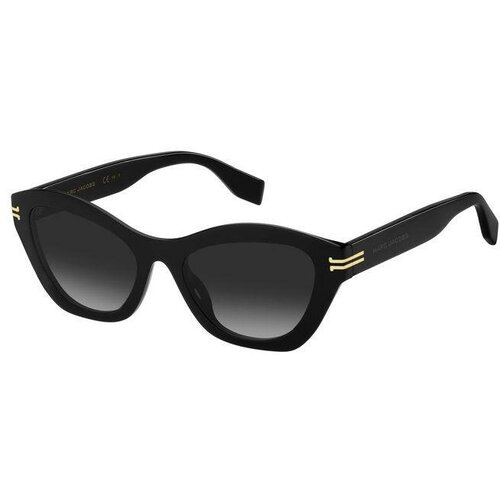 Солнцезащитные очки MARC JACOBS, круглые, оправа: пластик, для женщин, черный