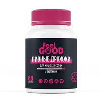 FeelGOOD Пивные дрожжи с биотином и чесноком для кошек и собак (60 табл.)