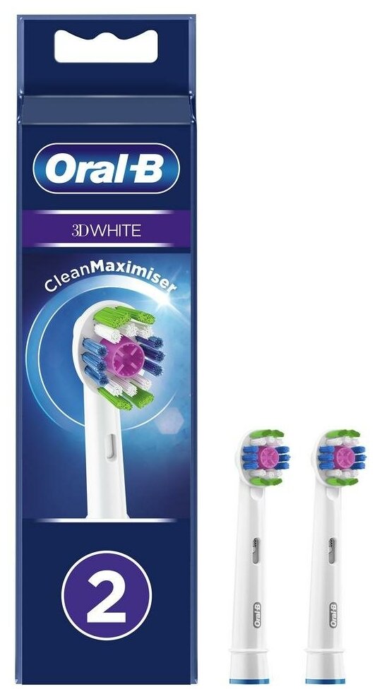 Насадки для зубной щетки Oral-B EB18рRB 3DWhite CleanMaximiser 2 шт