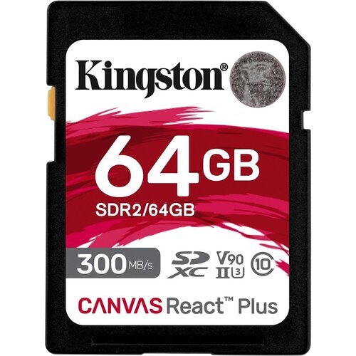 Карта памяти Kingston Canvas React Plus SDR2/64GB карта памяти 4gb transcend ts4gusd300s microsdhc class10 w o adapter