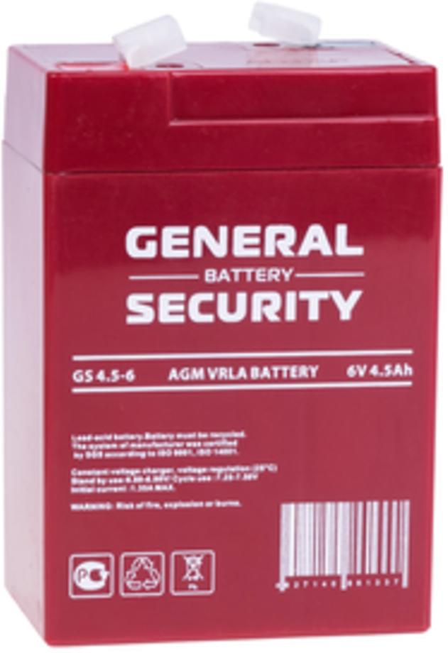 Аккумулятор General Security 6V 4.5Ah GS4.5-6