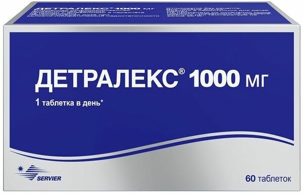 Детралекс таблетки п/о плен. 1000мг 60шт