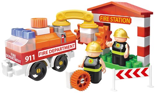 Конструктор Bauer Fireman 739 Пожарная машина и пожарный гидрант, 58 дет.