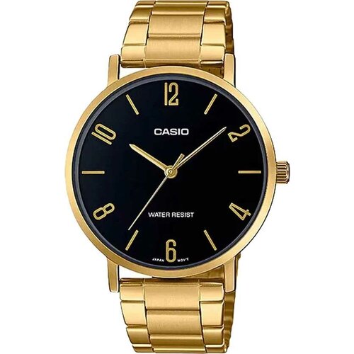 Наручные часы CASIO Collection, золотой, черный наручные часы casio collection mtp vt01g 5b коричневый золотой