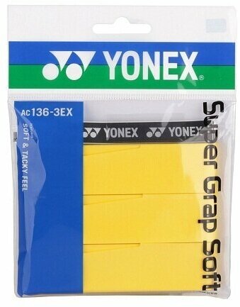 Обмотка для ручки ракетки Yonex Overgrip Super Grap Soft x3 Yellow AC136EX-3