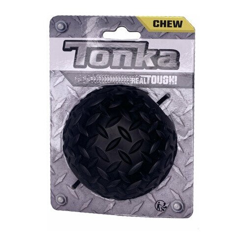 Игрушка для собак Tonka Мяч рифленый, черный 8,9 см