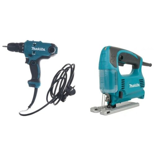 Набор инструментов Makita DK0166 дрель-шуруповерт DF0300 лобзик 4329 990000₽