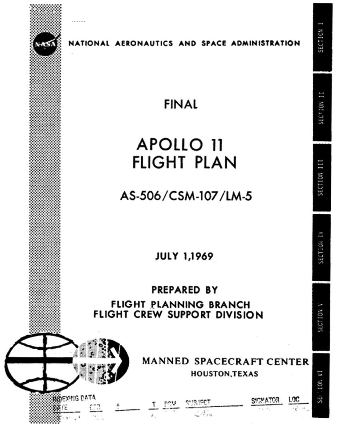 Apollo 11 Flight Plan. План полета Аполлона-11: на англ. яз.