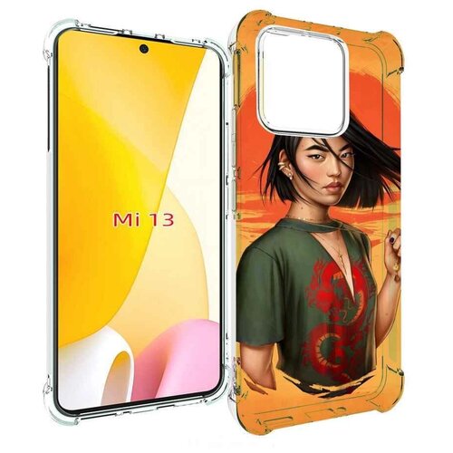 Чехол MyPads девушка-в-оранжевом-фоне женский для Xiaomi 13 задняя-панель-накладка-бампер чехол mypads девушка в оранжевом фоне женский для umidigi power 5 задняя панель накладка бампер