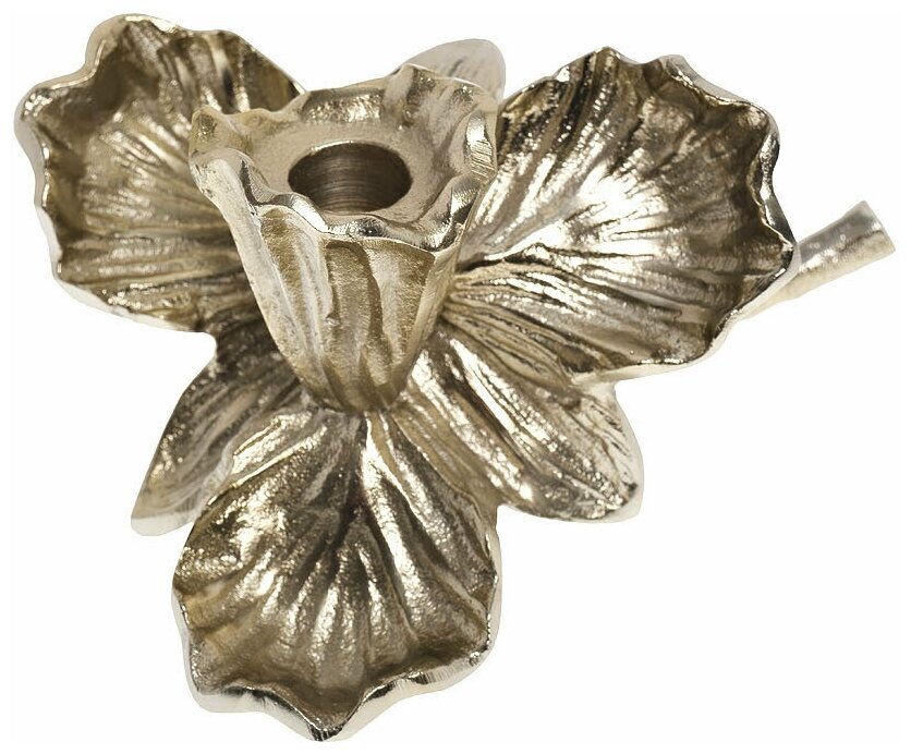 Подсвечник"Орхидея" металл. цвет шампань 71PN-1894 Garda Decor