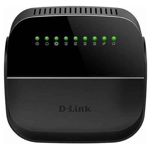 cетевое оборудование маршрутизаторы d link dsl 2740u r1a adsl2 черный Wi-Fi роутер D-LINK DSL-2740U/R1A ADSL2+