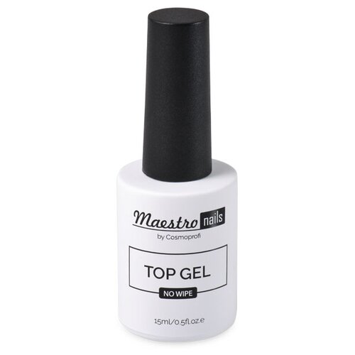 Maestro nails Верхнее покрытие Top gel, прозрачный, 15 мл