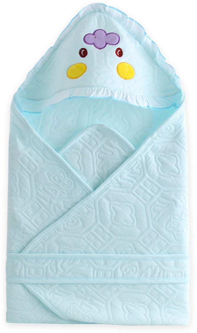 Одеяло-конверт для новорожденного, летнее, голубое, 80х80 см
